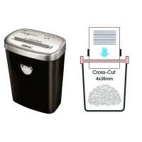 Destructora de Documentos Fellowes 53C – Corte Cruzado 10 Hojas | Clips, Tarjetas y CDs | 23 L | Seguridad P-4