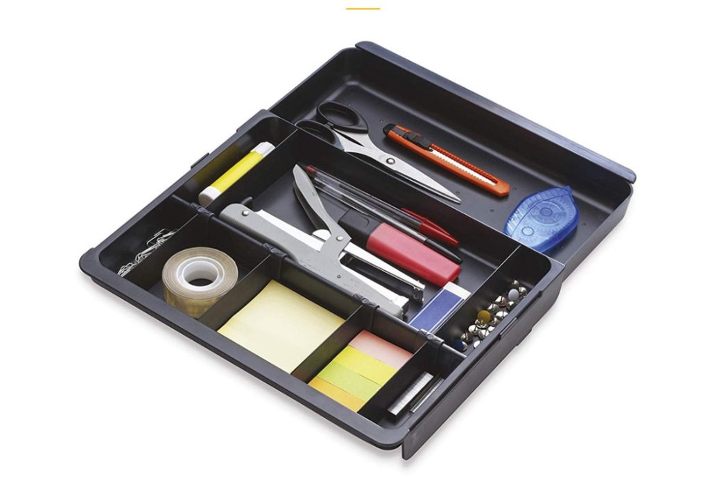 Bandeja Organizadora Exacompta DrawInsert para Cajones Negra Ajustable