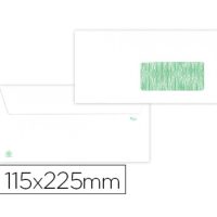 Sobre Liderpapel Blanco 115x225 mm con Ventana Derecha y Tira de Silicona – Caja 500 Unidades