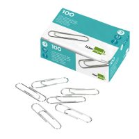Clips Liderpapel Nº2 Labiados 33 mm – Caja 100 Unidades